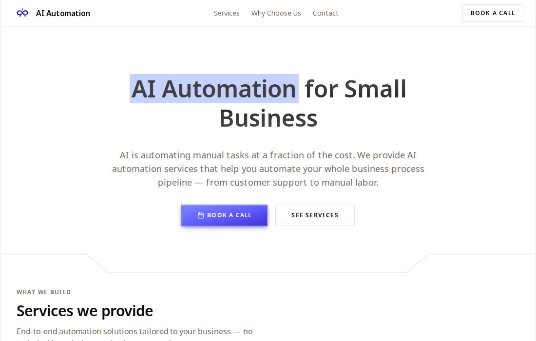 Findio AI — AI automation agency website